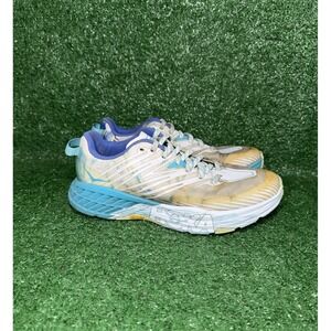 Hoka One One Speedgoat 4 Womens Size 7 Blue Grey Running Shoes Athletic Sneakers